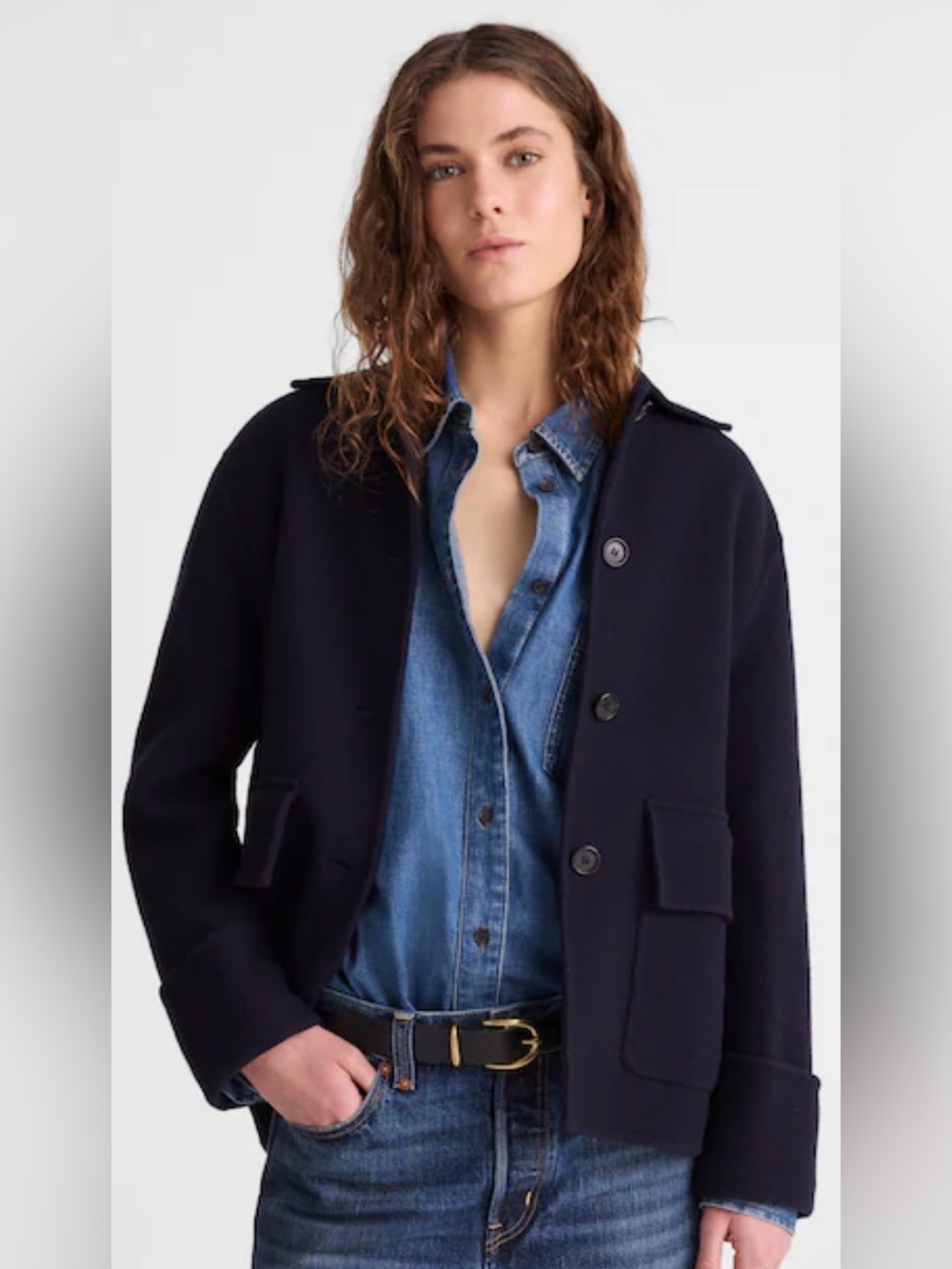 Madewell Double-Faced Chore Jacket in Italian Wool Blend NWT S